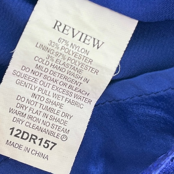 REVIEW Blue Lace Fit & Flare Dress - Picture 8 of 11